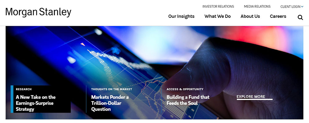 Morgan-Stanley Corporate Website Design Examples and WP Themes to Build Your Own