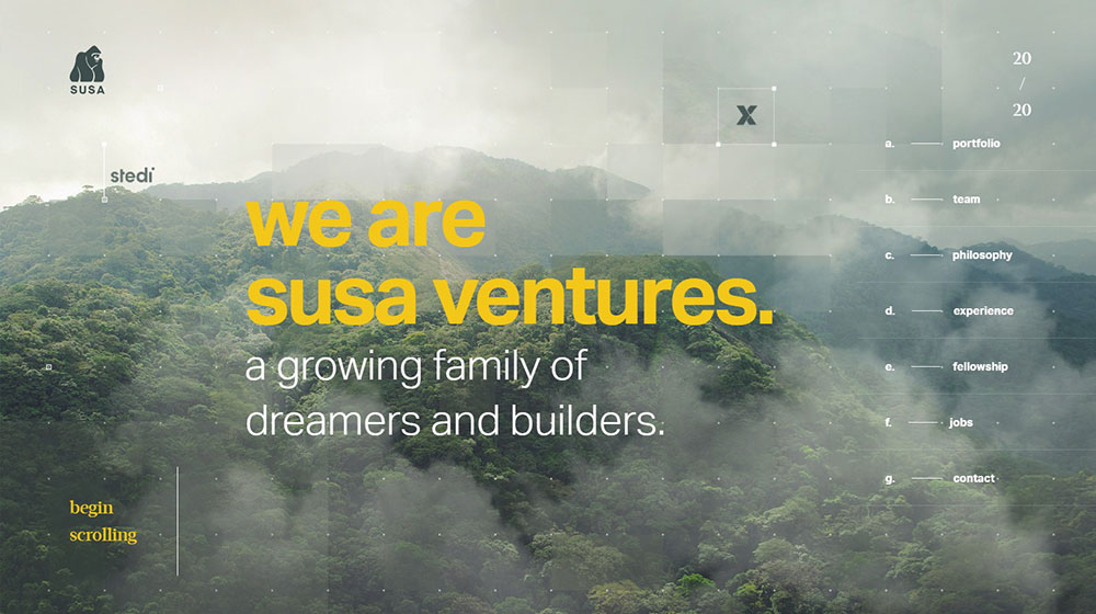 Susa-Ventures Corporate Website Design Examples and WP Themes to Build Your Own