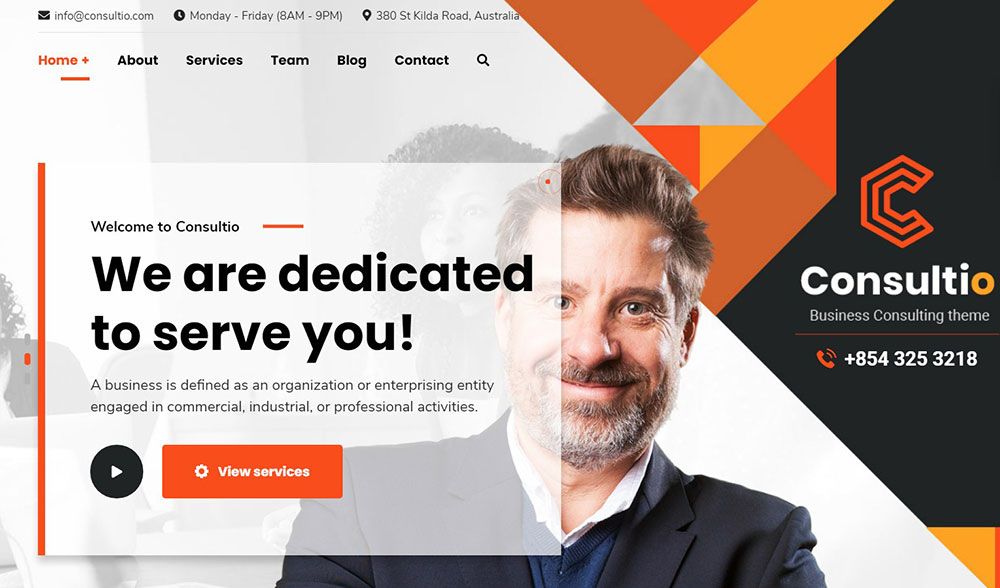 consultio Corporate Website Design Examples and WP Themes to Build Your Own