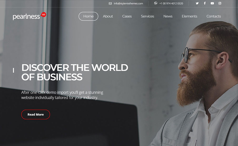 pearl Corporate Website Design Examples and WP Themes to Build Your Own