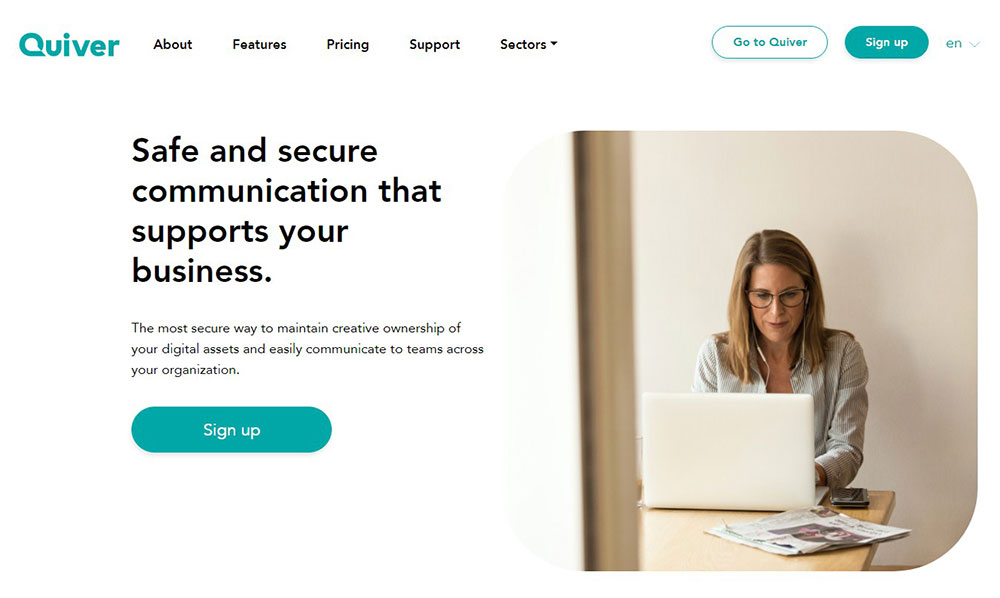 quiver Corporate Website Design Examples and WP Themes to Build Your Own