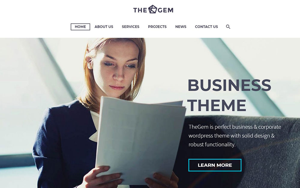 the-gem Corporate Website Design Examples and WP Themes to Build Your Own