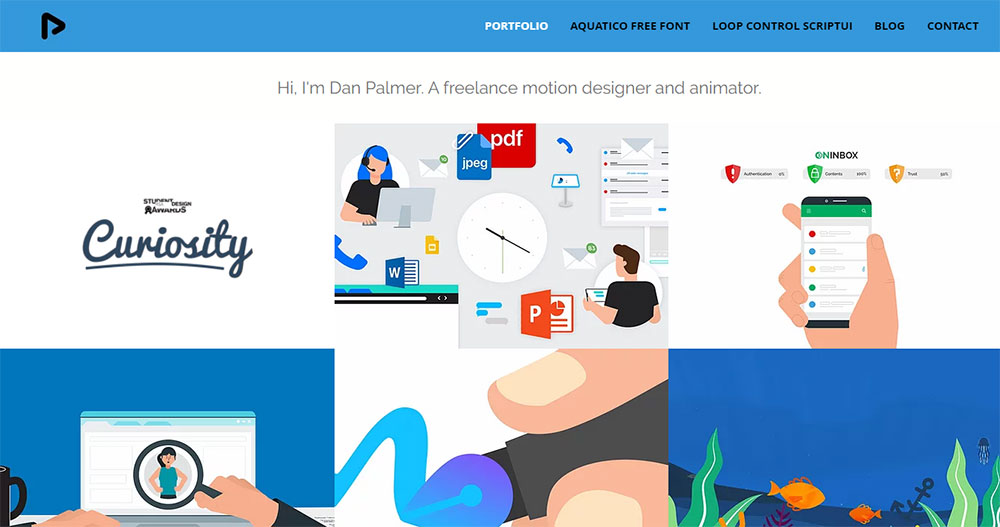 Dan-Palmer Great Looking Websites With A Calm Color Palette