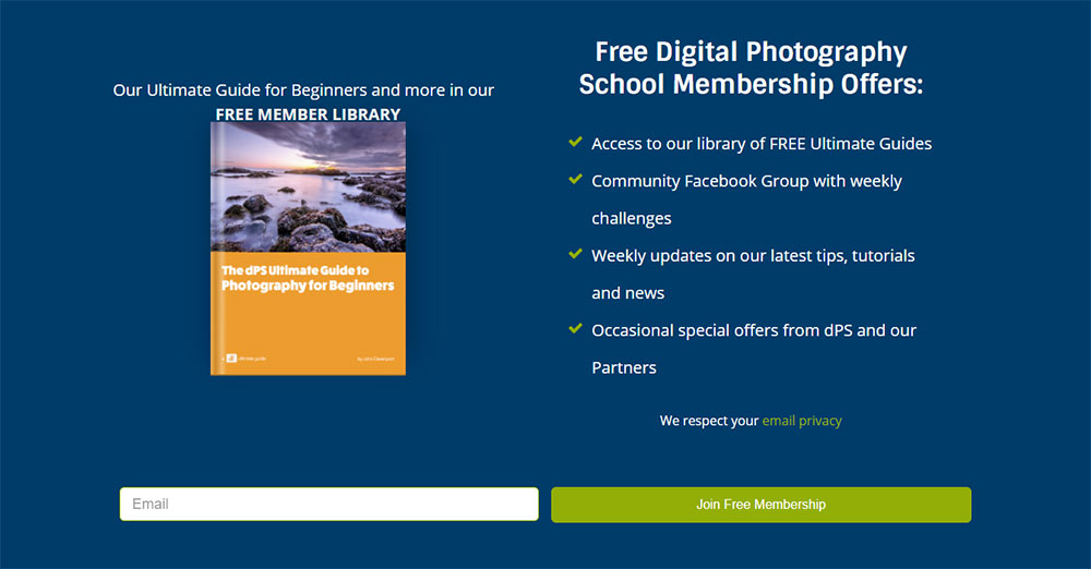 Digital-Photography-School Great Looking Websites With A Calm Color Palette