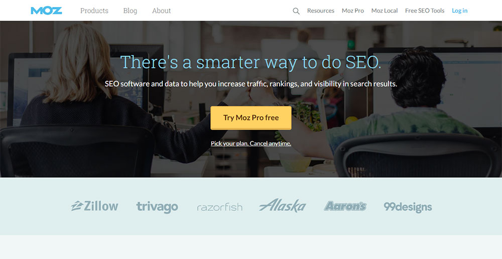 Moz Great Looking Websites With A Calm Color Palette