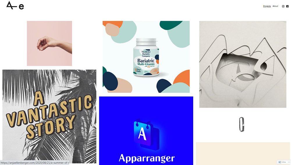 anja Great Looking Websites With A Calm Color Palette