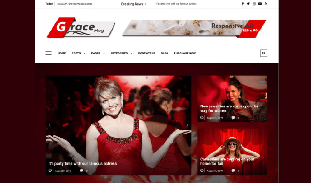 Grace-Mag The Top Entertainment WordPress Themes to Check Out