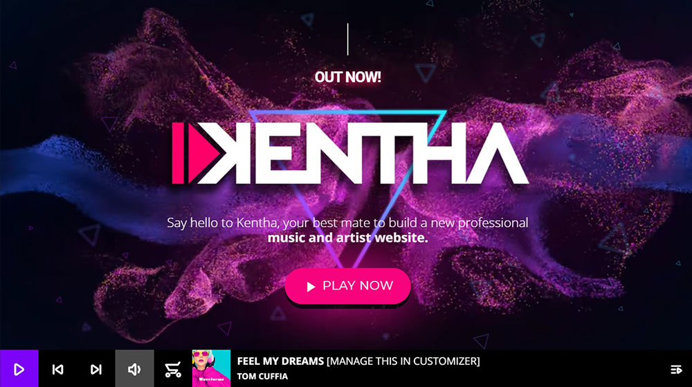 Kentha The Best WordPress Themes for Musicians to Choose From