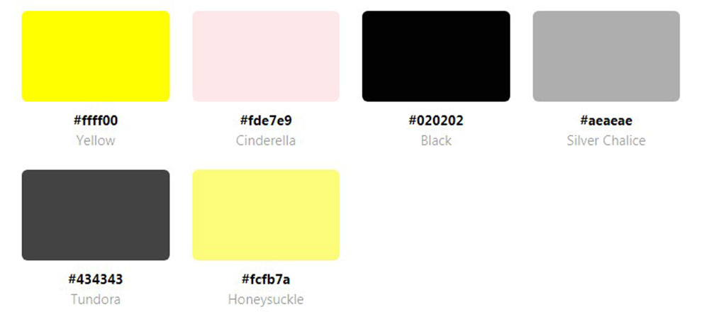 yellow and black  Color Palette Ideas