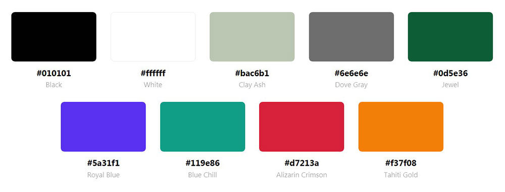 3 Latest Color Schemes with Blue Smoke And Limed Spruce Color tone  combinations, 2024