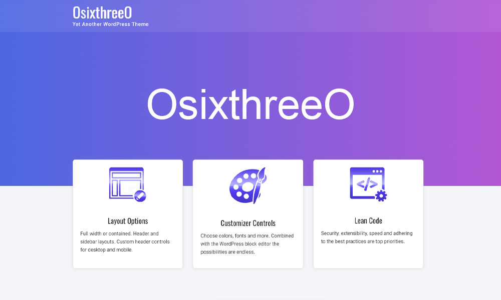 OsixthreeO Unique WordPress Themes That You Must Check Out