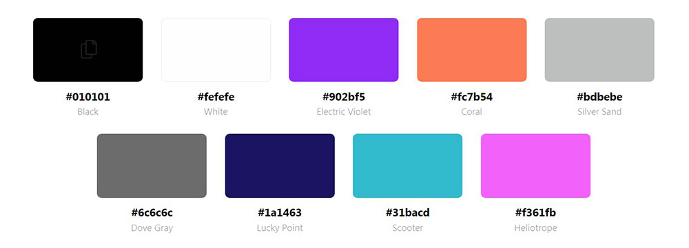Brand Purple Color Palette