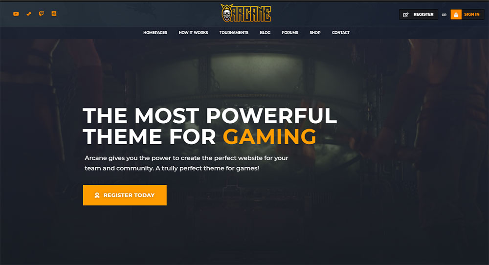 Create a gaming website easily