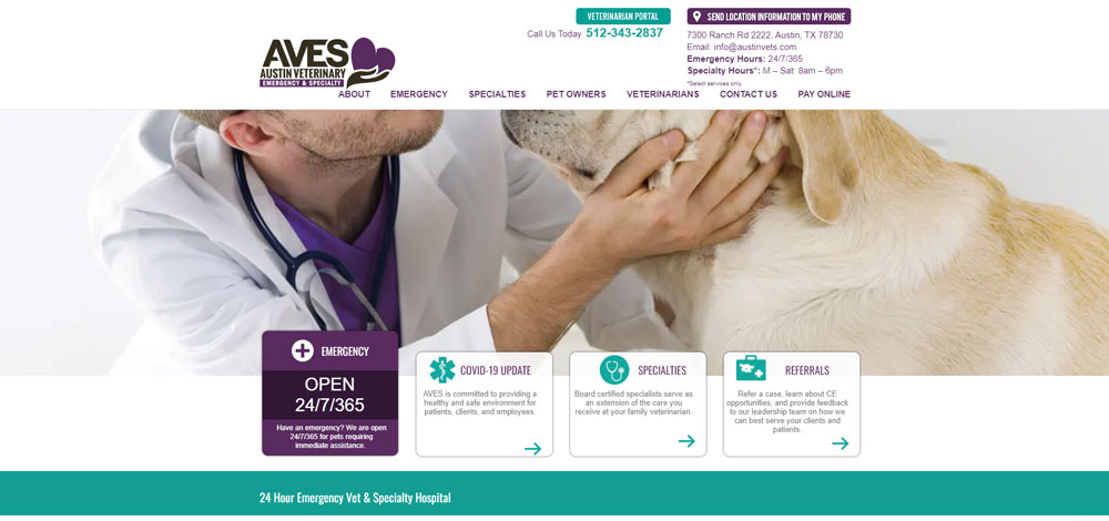 empirevetcare.com - animal medical centres website - BNEXT