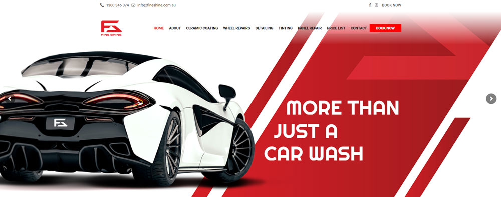 car detailer website design