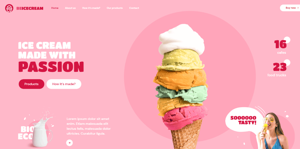 Pink color ice cream store most popular lovely gelato shop design
