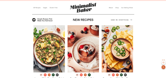 Jaw-Dropping Recipe Website Design Examples