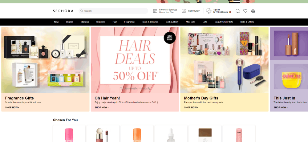 Cosmetics Websites With Great Web Design