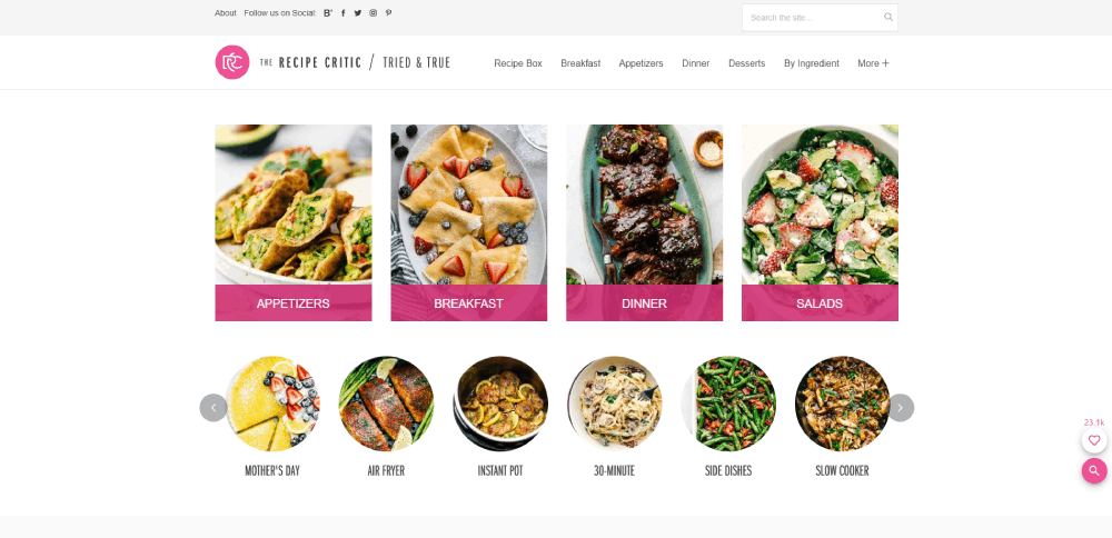 Jaw-Dropping Recipe Website Design Examples