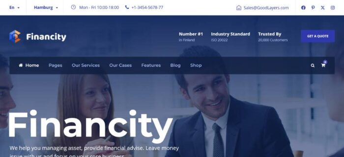 The Best Modern Examples of Finance Website Templates