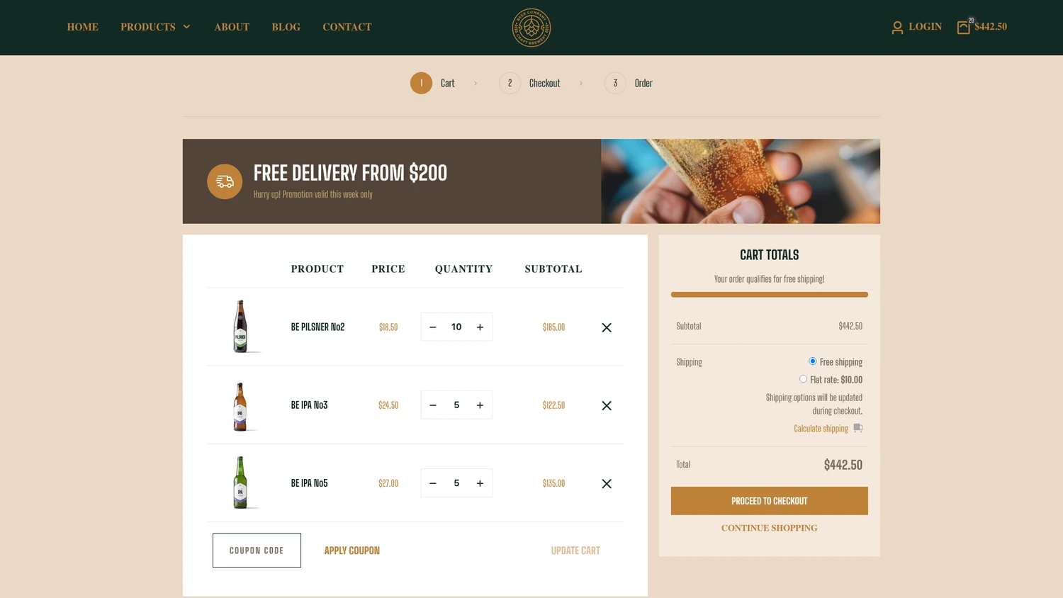 custom checkout for craft beer store custom checkout for craft beer store