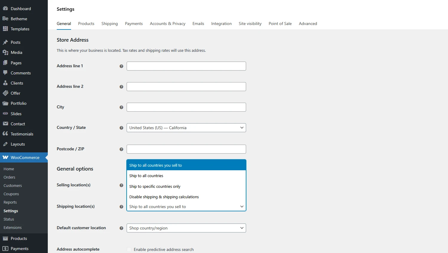 WooCommerce settings required for the Free Shipping progress bar