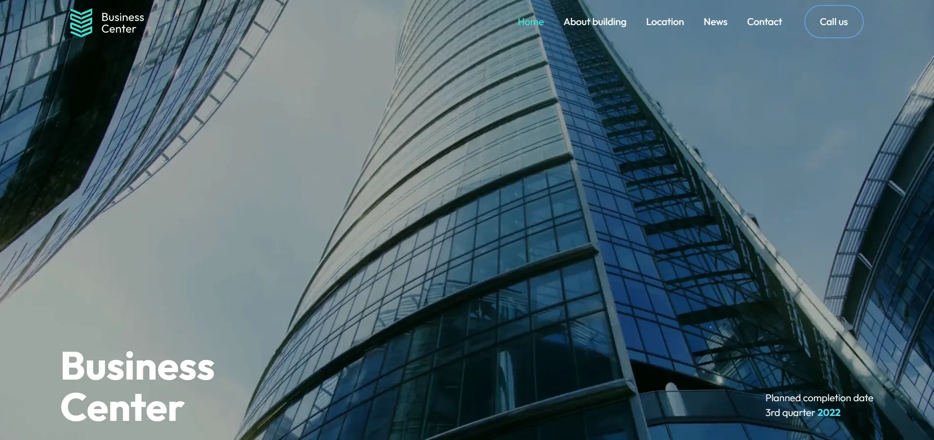 BeTheme's Pre-built website called Business 5 first view